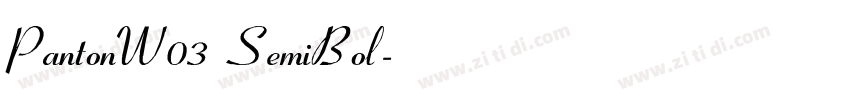 PantonW03 SemiBol字体转换